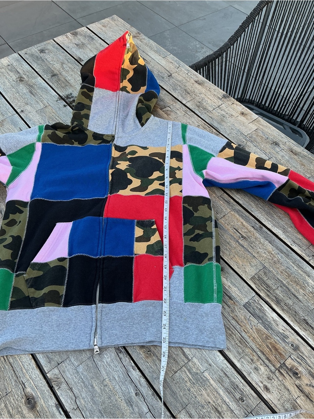 Bape Patchwork Camo Full-Zip Hoodie | Size Large - Picture 7 of 7